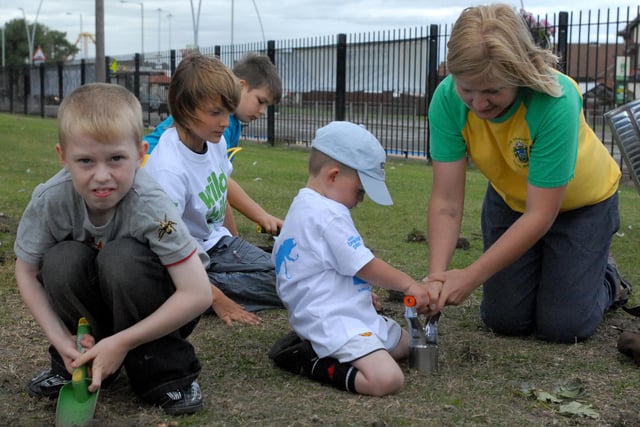 Do you recognise the children doing their bit for the environment on August Bank Holiday in 2009?
