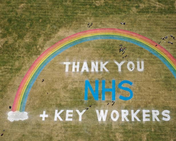 NHS staff were celebrated for their efforts.