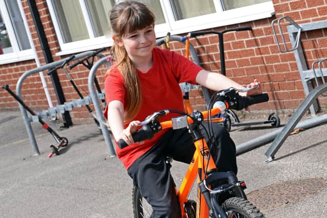 Sheep Dip Lane Academy School came first in the Sustrans Annual Big Pedal, Yorkshire and Humber region. Picture: NDFP-18-05-21-SheepDipBike 3-NMSY