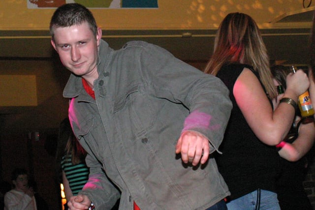 Steve dancing the night away at Reflex in 2004