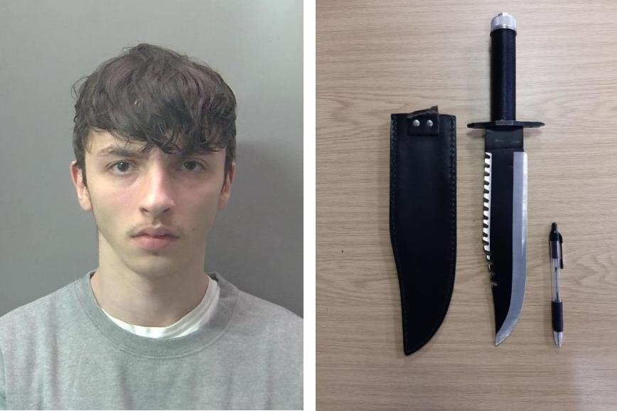 Cambridgeshire Peterborough: Police pull 'Rambo' knife and Class A drugs from dealer's pocket in bodycam video