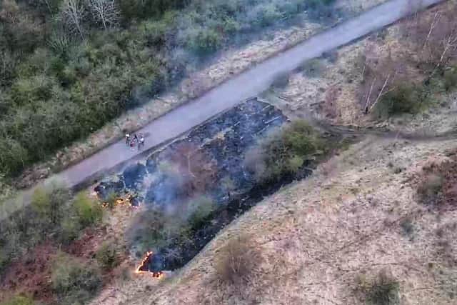 Ian Singleton captured this scrubland fire