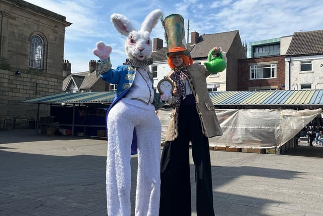 The event was attended by the white rabbit and Mad Hatter.