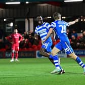 Joe Ironside celebrates his goal.