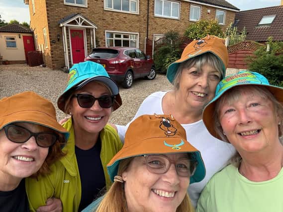 Tickhill Running and Athletics club members in their Scooby-Doo themed hats