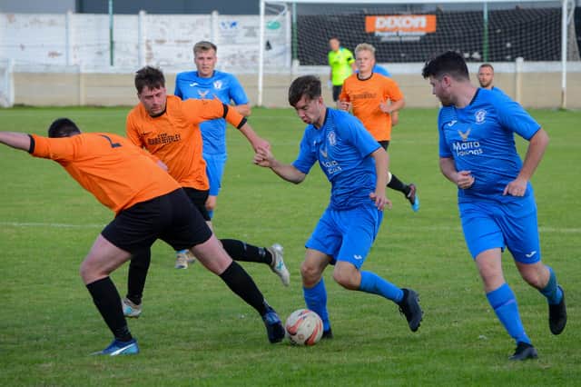 Armthorpe Welfare in action - but football at this level is banned for a month from Thursday.