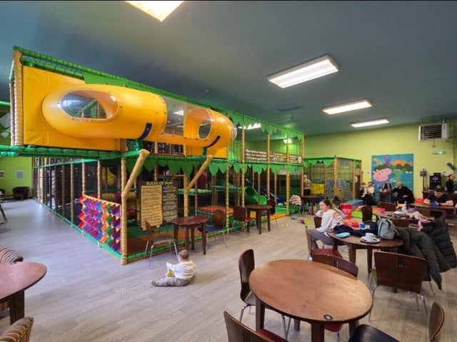 Safe space for children within Ali Bongo's indoor play area.