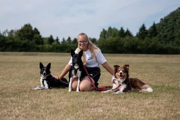 Olivia White and Mocha, Magic and Mika. Picture credit - Yulia Titovets - The Kennel Club