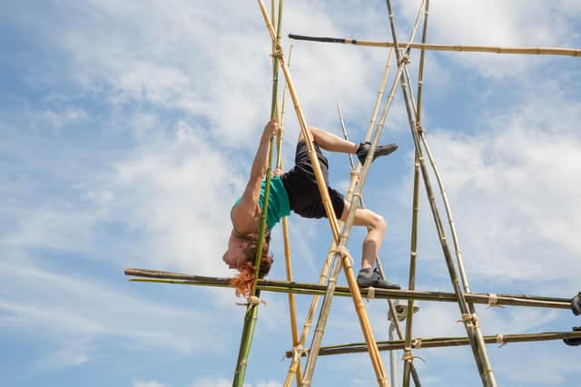 Bamboo is A spectacular new high-impact, high-skill outdoor circus production.