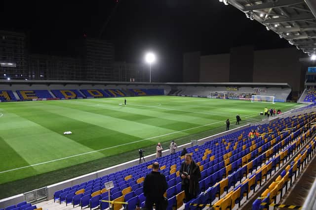 The scene at the new Plough Lane stadium. Picture: Howard Roe/AHPIX
