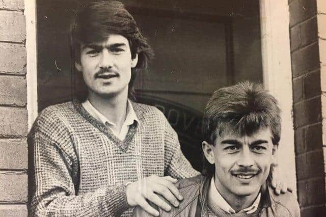 Ian Snodin and Glynn Snodin during their Doncaster Rovers days.