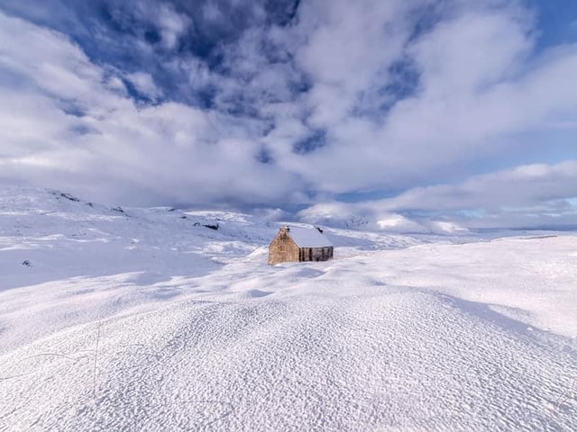 Dean Allan took this photo of a remote cottage blanketed with snow.