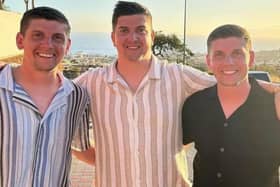 Joel (centre) will take on the Great Birmingham Run with his brothers Mitchell (left) and Curtis (right)