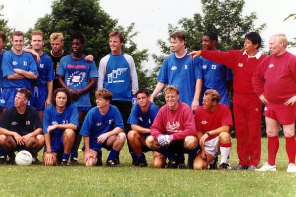Sammy Chung lines up with his first team squad in 1994