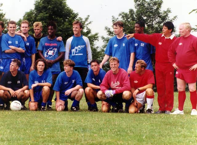 Sammy Chung lines up with his first team squad in 1994