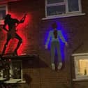 Last year's Stranger Things themed decorations.