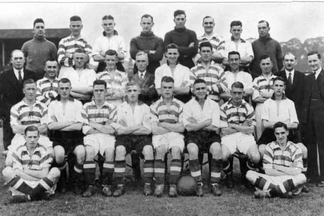 Doncaster Rovers 1934-35. Ike Tate, back row, fourth from left.