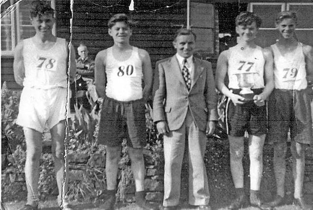 Winning Relay Team, Hartley Brook Secondary School, 1952