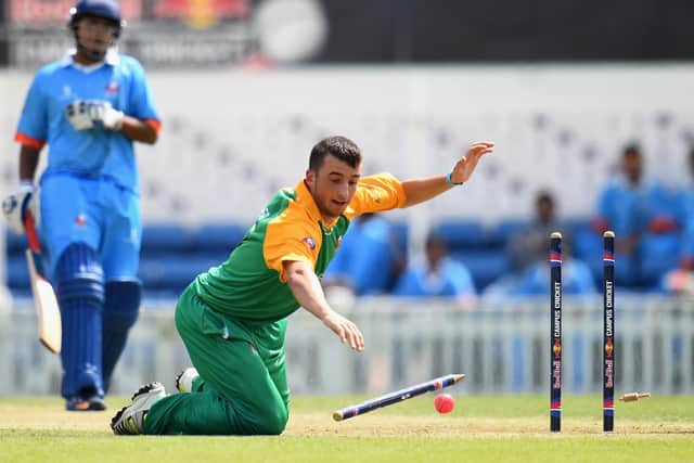 South African Tian Koekemoer claimed an incredible 10-wicket haul for Tickhill. Photo: Christopher Lee/Getty Images for Red Bull