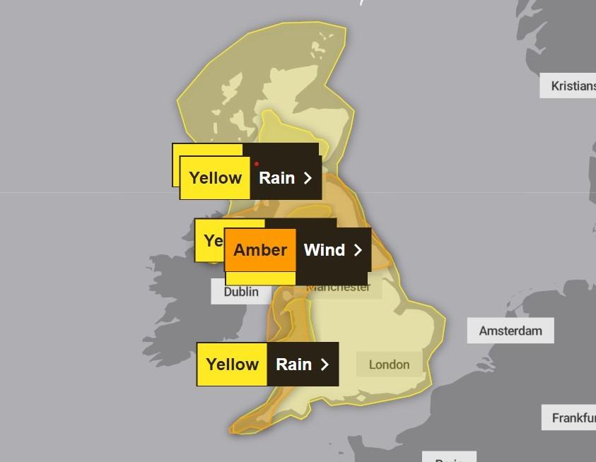 Met Office issues a warning as Storm Isha is set to bring strong winds ...