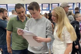 Student Daniel Holt receives his GCSE results at South Axholme Academy.