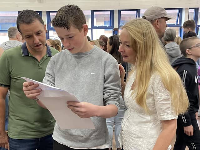 Student Daniel Holt receives his GCSE results at South Axholme Academy.
