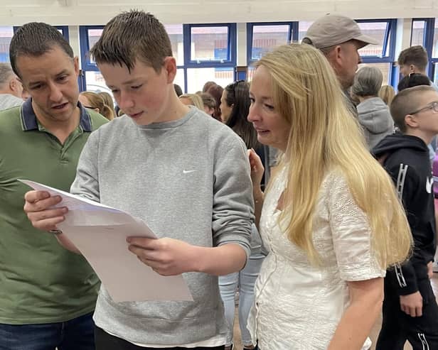 Student Daniel Holt receives his GCSE results at South Axholme Academy.