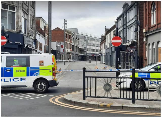 Silver Street has been sealed off after a stabbing.