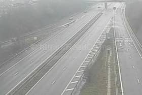 The current scene on the A1(M).