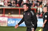 Gary Caldwell was unhappy with the penalty decision that went against his side. (Photo by Pete Norton/Getty Images)