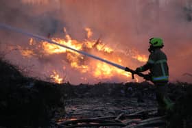 Dozens of firefighters were deployed to a huge blaze at a waste recycling site in Doncaster last night (Photo: South Yorkshire Fire and Rescue)
