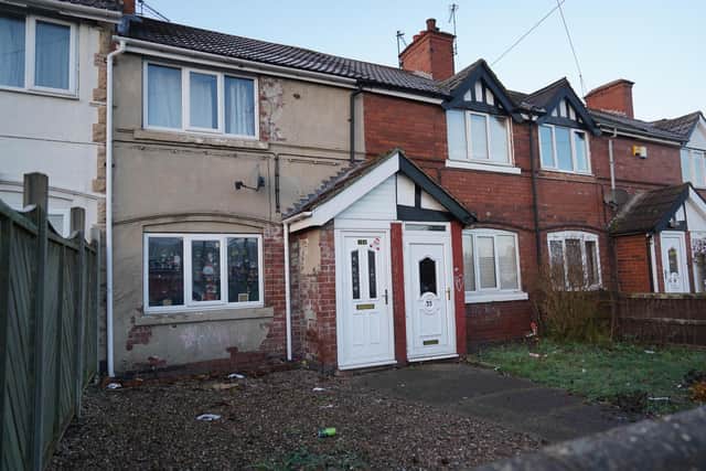 The house in Rossington where the body was found. Picture: SWNS