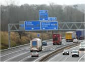 The rider was stopped by police on the M18.
