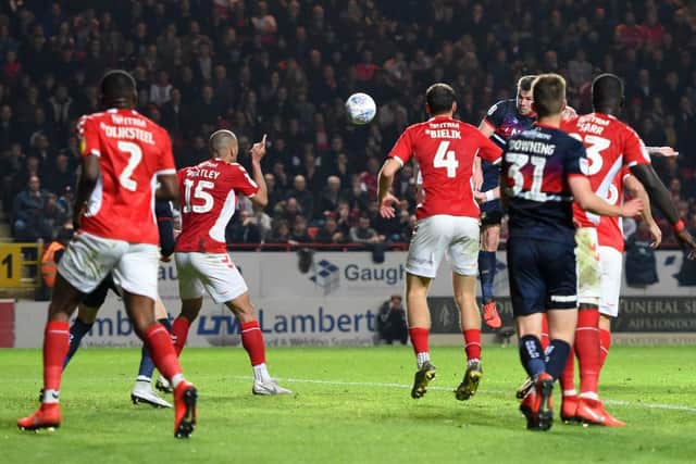 Andy Butler scores THAT goal against Charlton. Photo by Harriet Lander/Getty Images