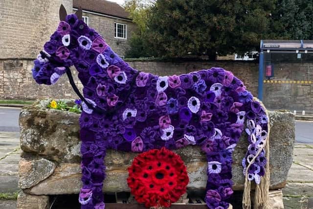 Poppy horse 'Winston' is the centre piece of the display.