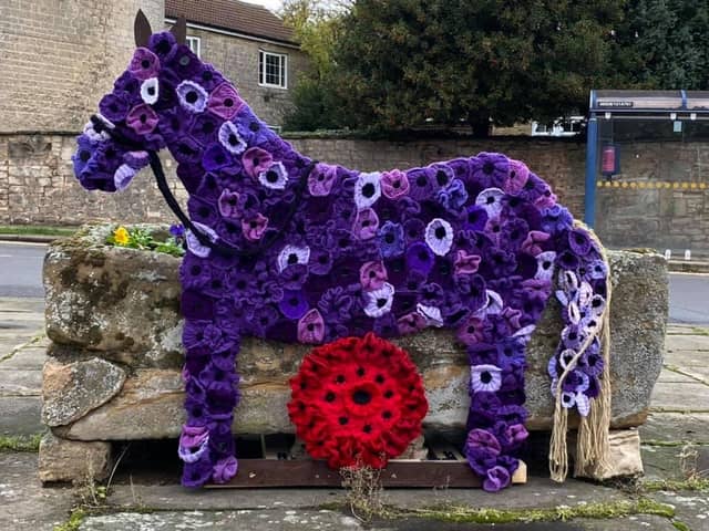 Poppy horse 'Winston' is the centre piece of the display.