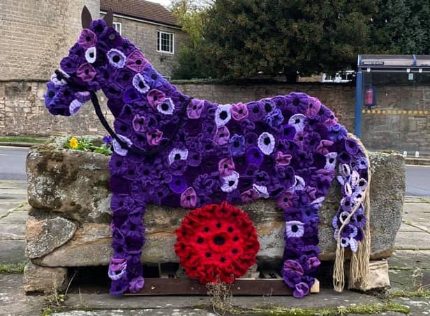 Poppy horse 'Winston' is the centre piece of the display.