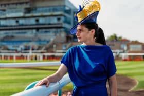Belles captain, Jessica Tugby-Andrew, in her bespoke hat. Picture by Heather Watson Photography.