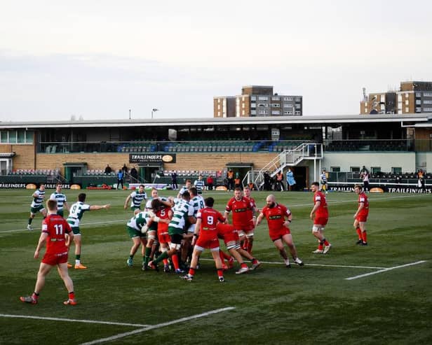 Doncaster Knights in action at Ealing Trailfinders last year. Photo: Alex Davidson/Getty Images