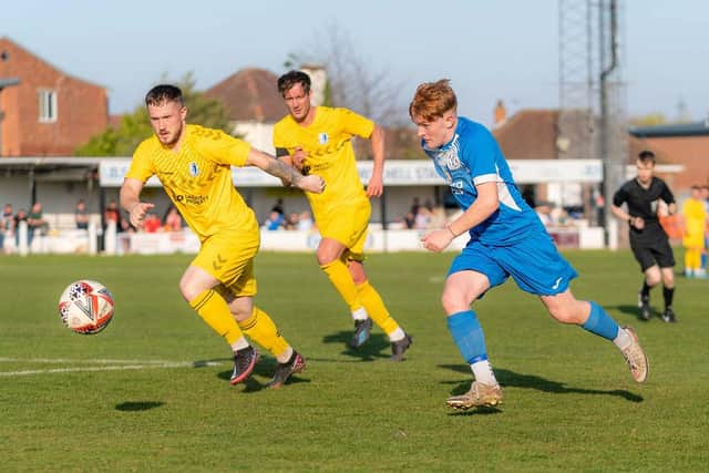 Action from Armthorpe Welfare’s defeat to Hallam. Picture: Dave Harbon.