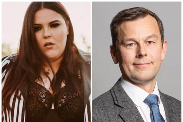 Doncaster singer Anastasia Walker described Don Valley MP Nick Fletcher as 'a scared, limp penis' and 'vile turd' after he launched into an anti-immigration rant.