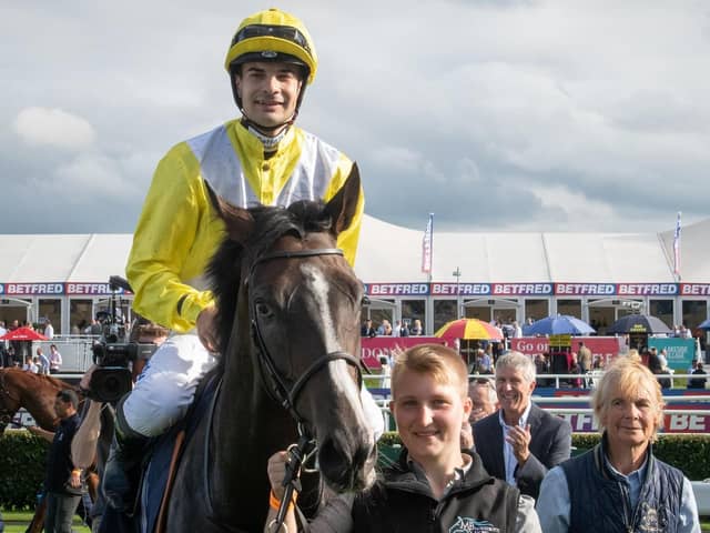 Stefano Cherchi following his victory at last year's St Leger Festival meeting in Doncaster. (Photo: Nigel Kirby Photography).