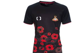 Doncaster Rovers have launched a poppy themed shirt.