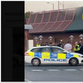 Police were called to a demo by Just Eat delivery drivers in Doncaster.