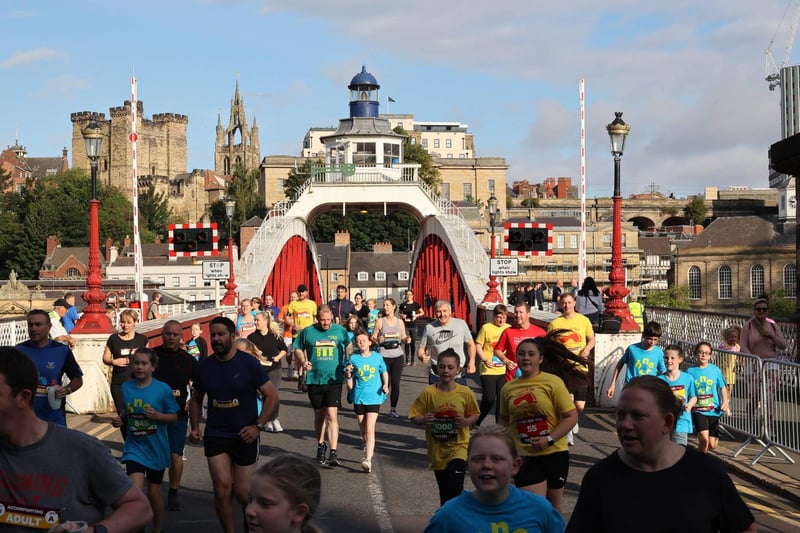 More than 5,000 young runners were due to compete in the Junior and Mini Great North Run events today ahead of the full Great North Run half marathon tomorrow