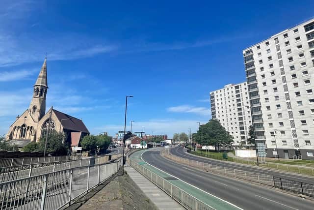 St James Church, pictured from the A630 Cleveland Street.  Picture: NDFP-08-06-21-StJamesFoodbank 1-NMSY