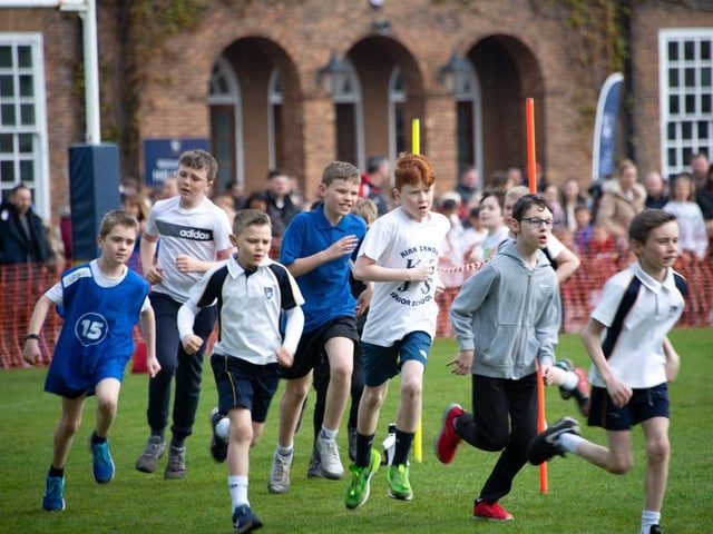 Action from the Boys U11 race.