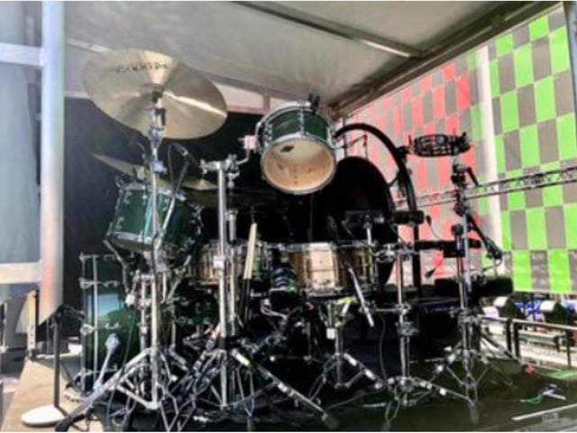 Drummer Ronnie Vannucci Jr''s kit.