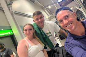 Doncaster College students met up with cricket legend Kevin Pietersen and the Springboks rugby union team when their flight was cancelled. (Photo: Doncaster College).
