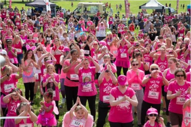 Race for Life has returned to Town Fields in Doncaster.